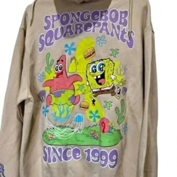 NEW Nickelodeon Sponge Bob Square Pants Hoodie Adult Size Medium NWT - Picture 1 of 9